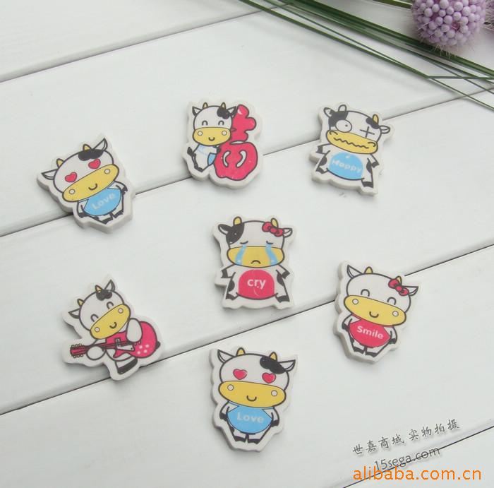 牛头橡皮平面橡皮奶牛橡皮擦