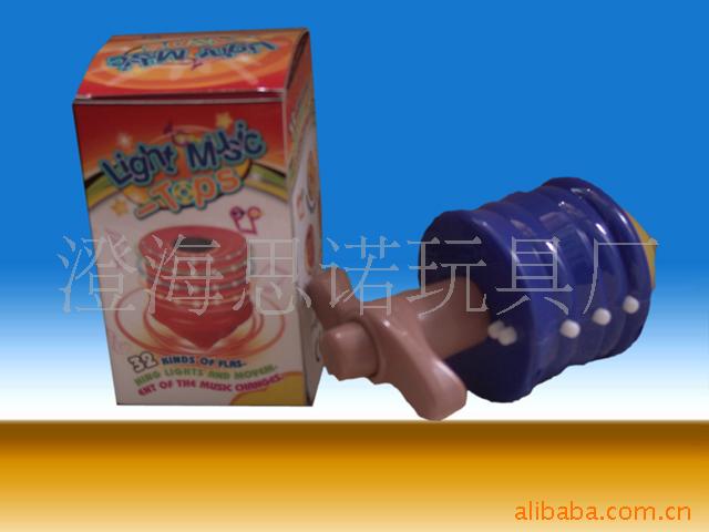 动感音乐陀螺木纹陀螺闪光陀螺玩具陀螺