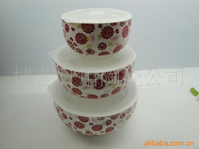 陶瓷保鲜碗,陶瓷餐具,陶瓷礼品杯