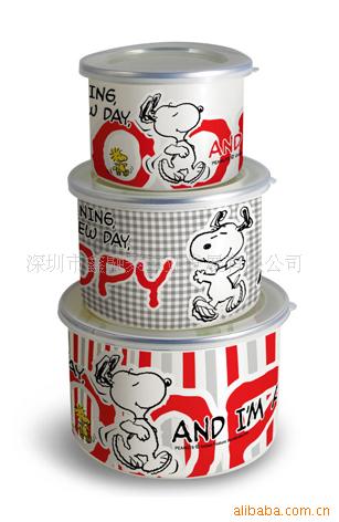 史努比活力三件套搪瓷碗|家居用品|礼品