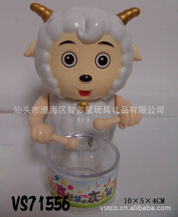 喜洋洋打鼓上链喜洋洋打鼓装糖打鼓玩具儿童上链打鼓玩具