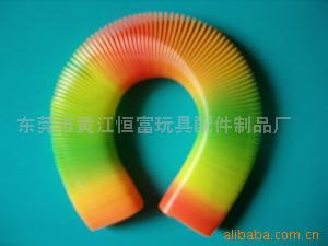塑料弹簧彩虹圈(图)