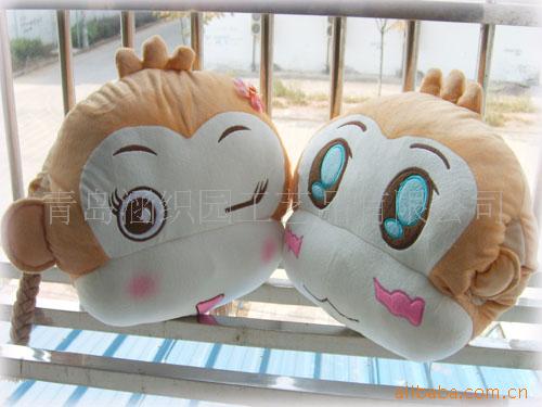 毛绒玩具暖手抱枕猴保暖用品116