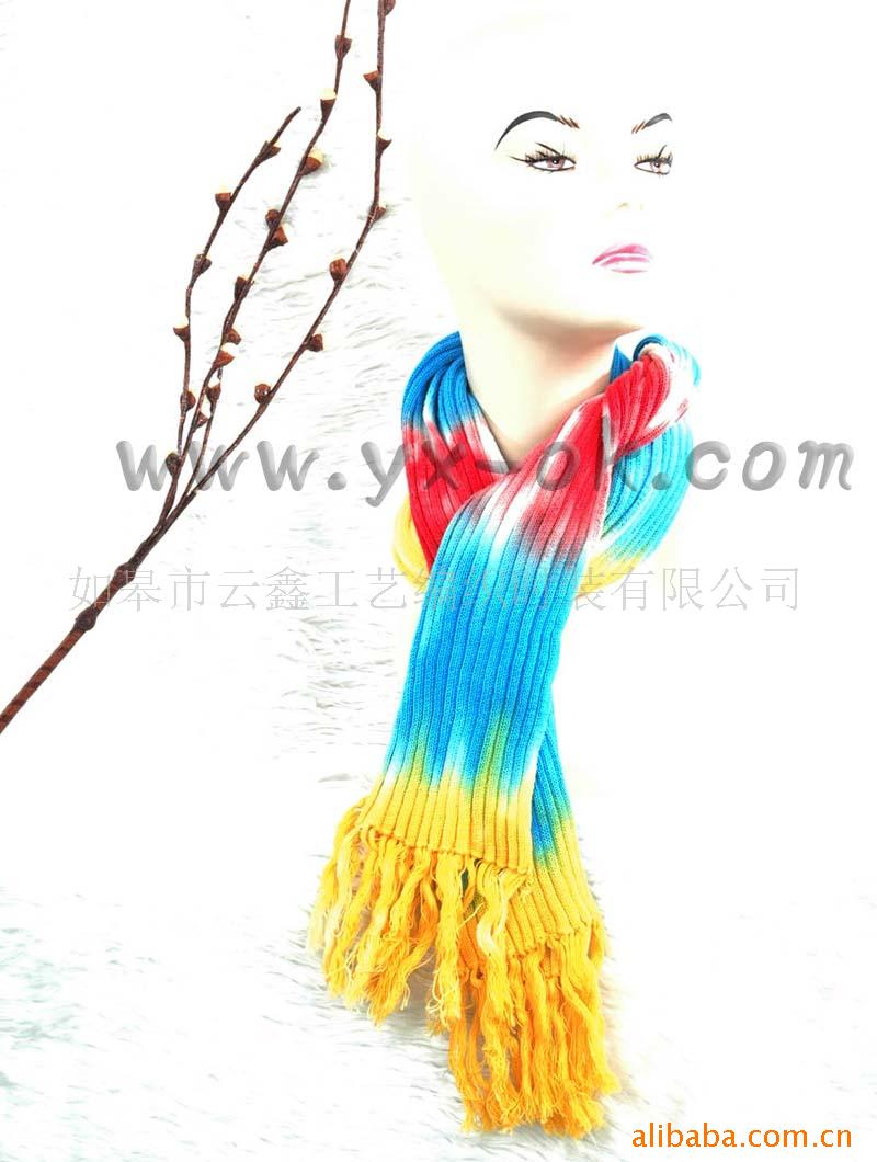 手钩围巾,钩编围巾,棒编织围巾