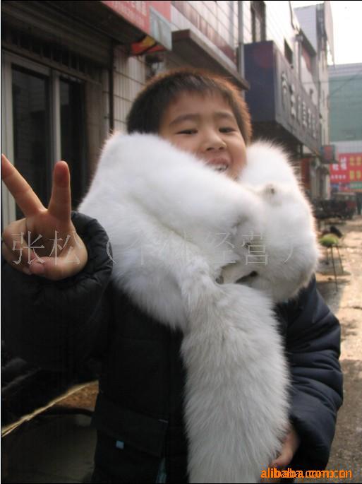 批发市场-小额狐狸雪狐皮草围巾