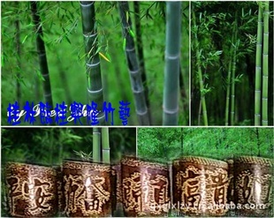 厂价直销广西桂林楠竹手工雕刻工艺笔筒,竹酒筒包装