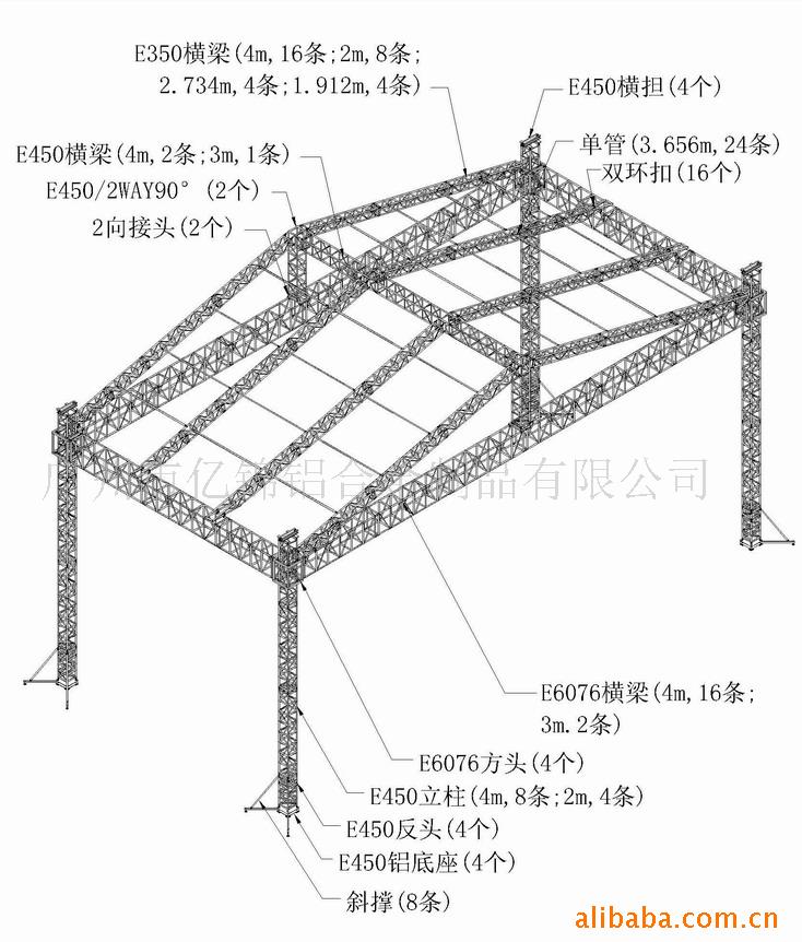 铝合金桁架,舞台灯架,TRUSS架