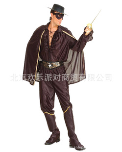 万圣节服装衣服cospay游戏表演服装佐罗装扮佐罗服装衣服