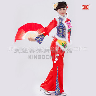批发演出舞台舞蹈服装/新年广场晚会群舞伴舞/民族秧歌表演服032