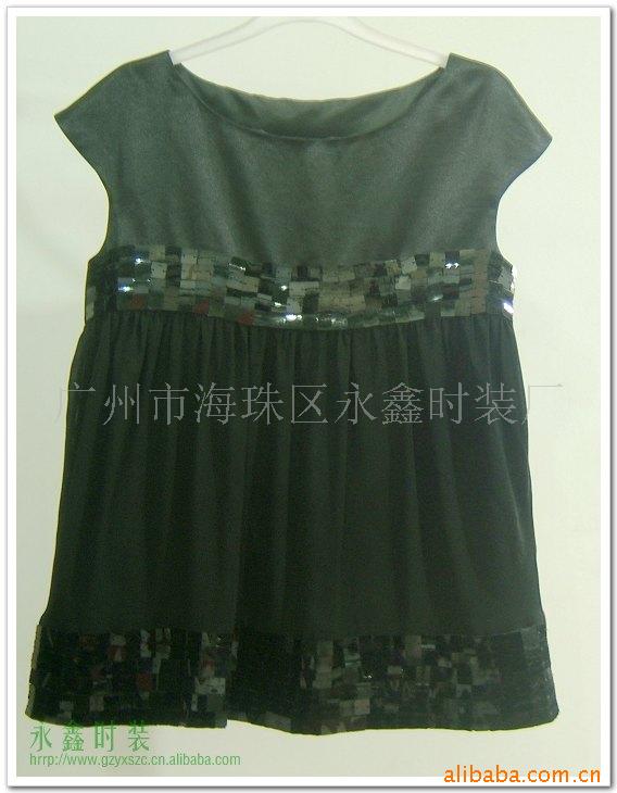 广州女装、欧、韩版女装、批发欧版珠片女上衣