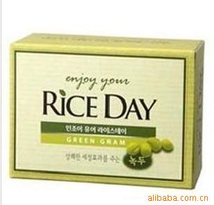 美大米皂皂韩国思美兰去痘美白排绿豆皂