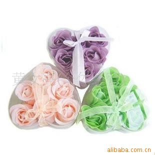 爱心柳篮装玫瑰香皂花/肥皂花/结婚小礼物