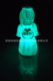 天使造型小夜灯七彩天使夜灯LED小夜灯梦游宝宝小夜灯家庭装饰