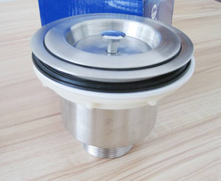 YAATT洗菜盆水槽配件下水器/全钢头提笼提篮下水器/下水器