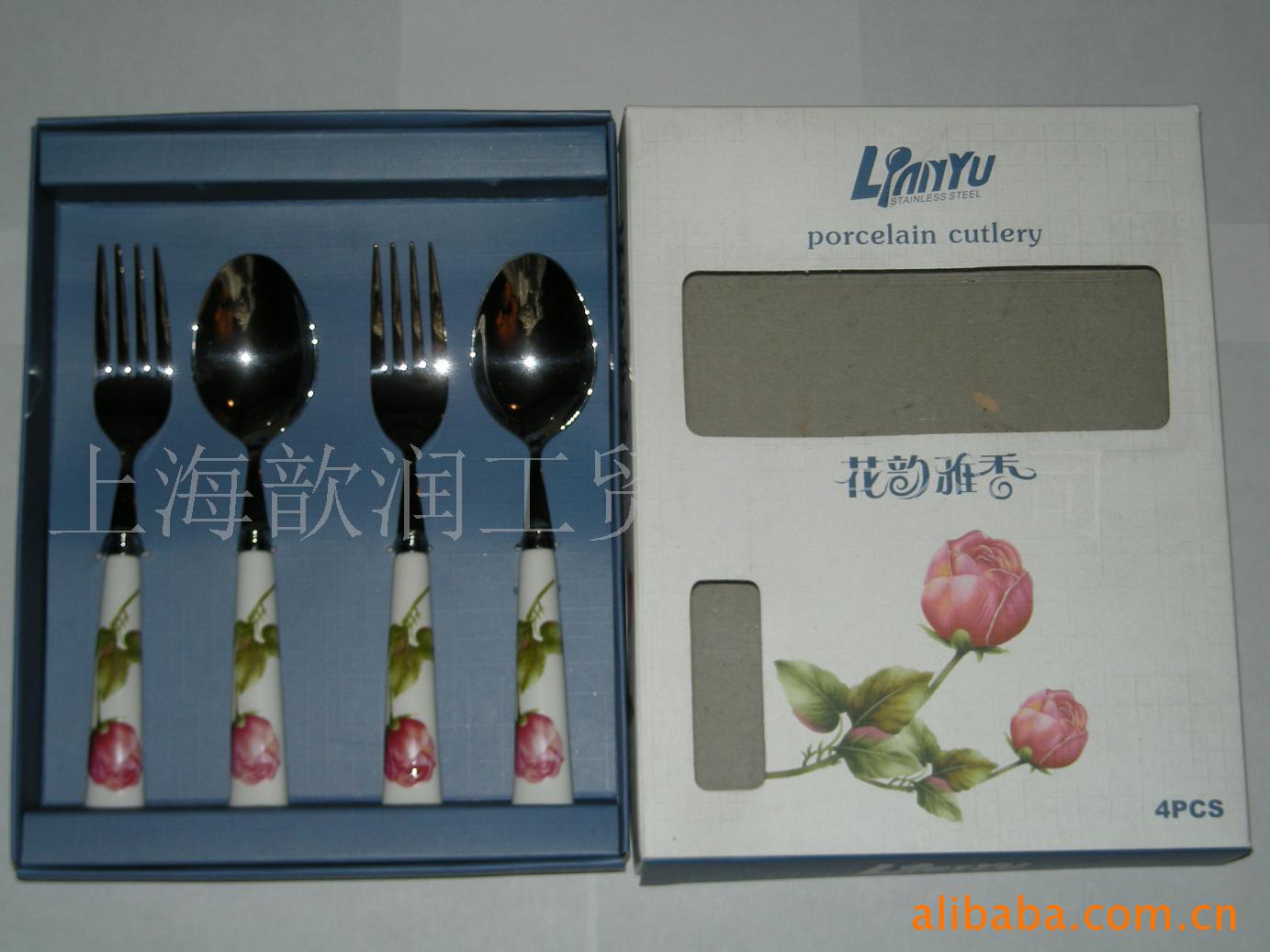 陶瓷柄西餐具,礼品套装西餐具,调更,餐叉,