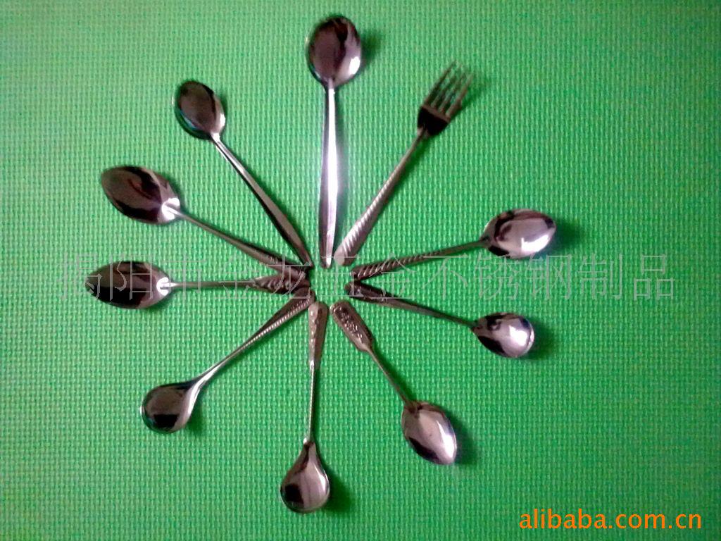 不锈钢汤勺,勺子,叉子,西餐叉