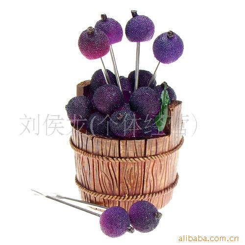 新奇特/桶装杨梅水果叉/创意家居/懒人用品
