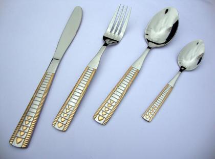 不锈钢西餐具西餐叉勺os103方柄心形系列