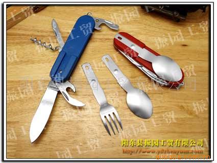 ,红酒开瓶器,小,叉,勺子等功能折叠餐具