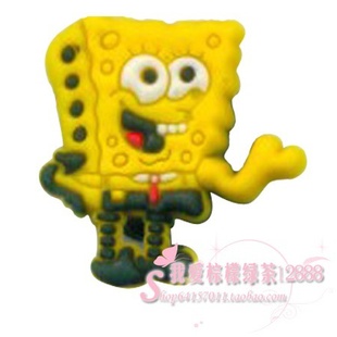 现货crocs花园鞋鞋花海绵宝宝