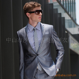 厂家生产加工广州休闲男装外贸西服