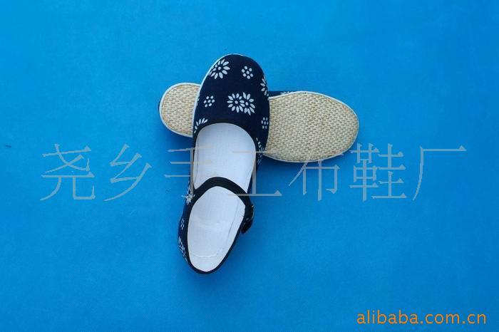 老北京手工千层底/麻纳底蜡染带布鞋