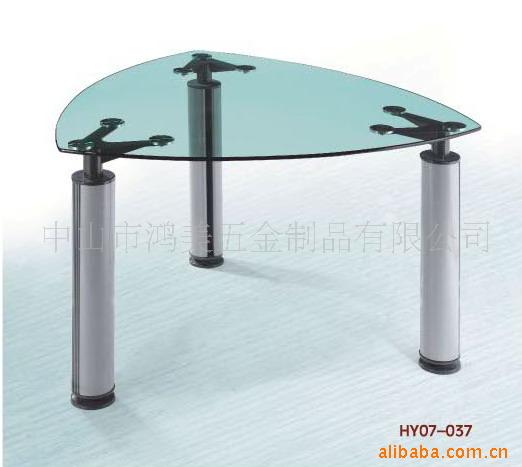 玻璃洽谈桌,玻璃洽谈台,金属玻璃家具