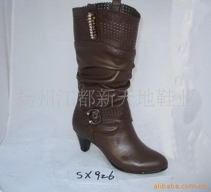 靴子批发,真靴,女式靴子韩,版皱褶靴子