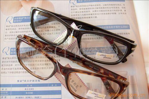 非主流复古黑框豹纹镜框平光镜2803#