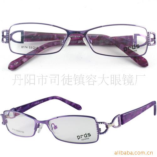 眼镜,宝饰金属板材光学全框眼镜架批发8174