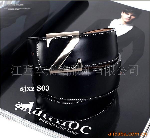 PD1001男式字母Z钢头商务绅士必备皮带腰带