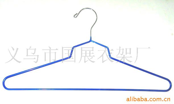 透明蓝浸塑衣架