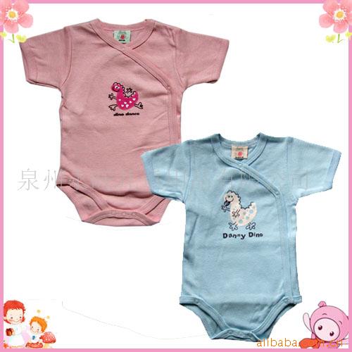 库存婴儿服装,外贸童装批发,全棉两原单哈衣