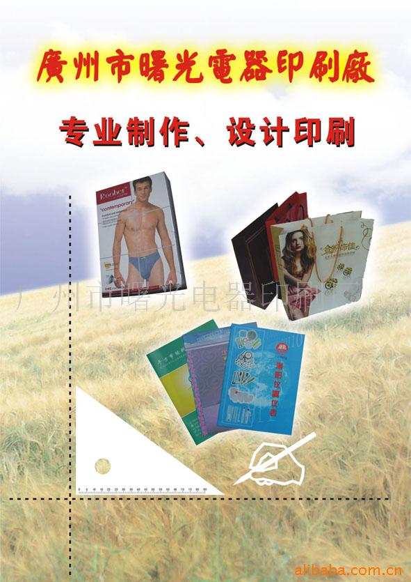 设计印刷手挽袋画册宣传单不干胶包装盒彩印