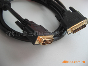 订做生产镀金头DVI24+1线DVI线转HDMI线