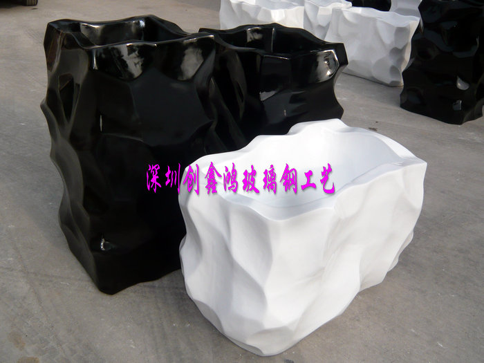 供应马赛克花纹花盆,花盆,创意花盆,玻璃钢花盆