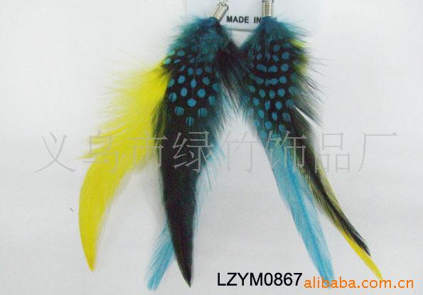 羽毛饰品,羽毛耳环,名人耳环,明星耳环,羽毛