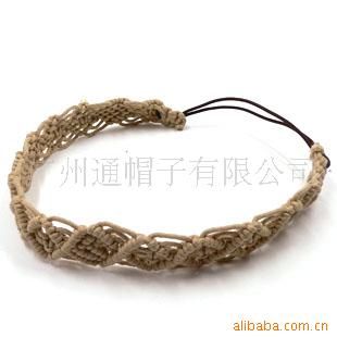 纯手工编织菱形发带、束发带、头带日单