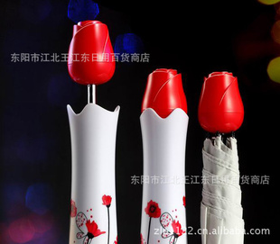 潮女必备玫瑰雨伞