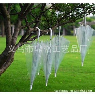 厂家批发订做广告雨伞加印LOGO透明伞