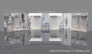 高端展柜女装设计定做制作于一体服装展柜
