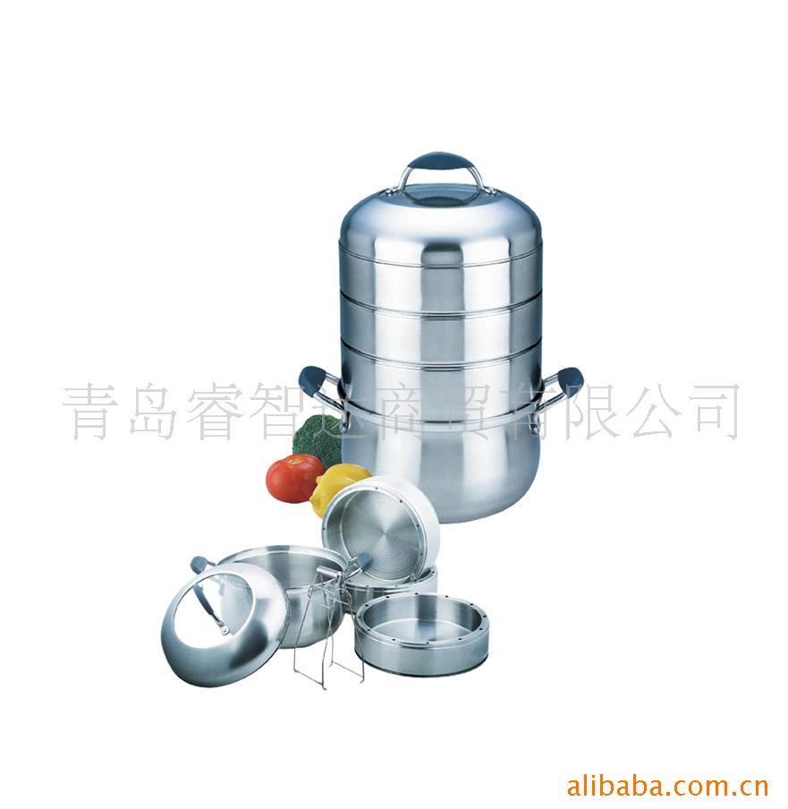 不锈钢锅,锅,蒸锅,礼品锅,三层锅,青岛礼品