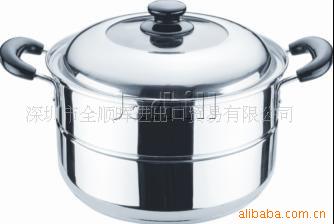 批发不锈钢快餐盘/汤锅/蒸锅