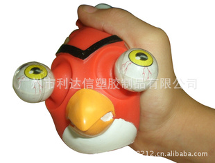 厂价直销搪胶玩具愤怒的小鸟批发
