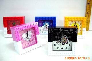 工艺摆饰品,方形积木电子闹钟
