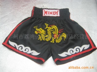 泰国Windy泰拳用品服装类-缎质泰拳裤.金龙款"M,L,XL&qu