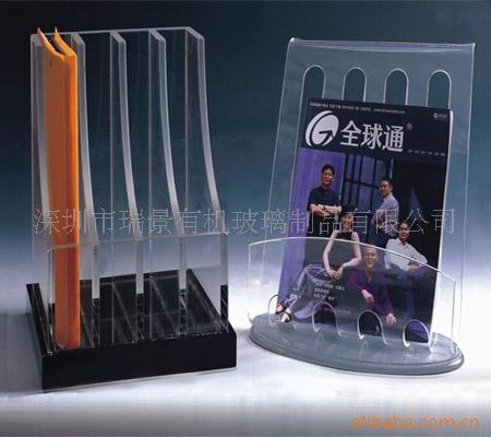 压克力书架,资料架,磨沙工艺制品,杂志架(图)