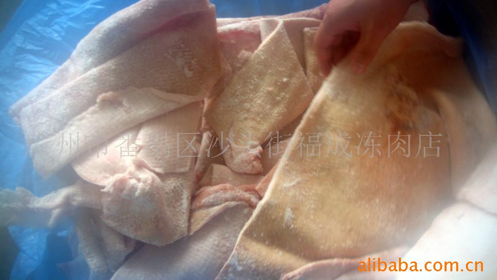进口冷冻食用猪皮(杂皮,背皮,腹皮,腿皮)