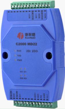 2路开关量采集,两进两出开关量采集器,干接点输入
