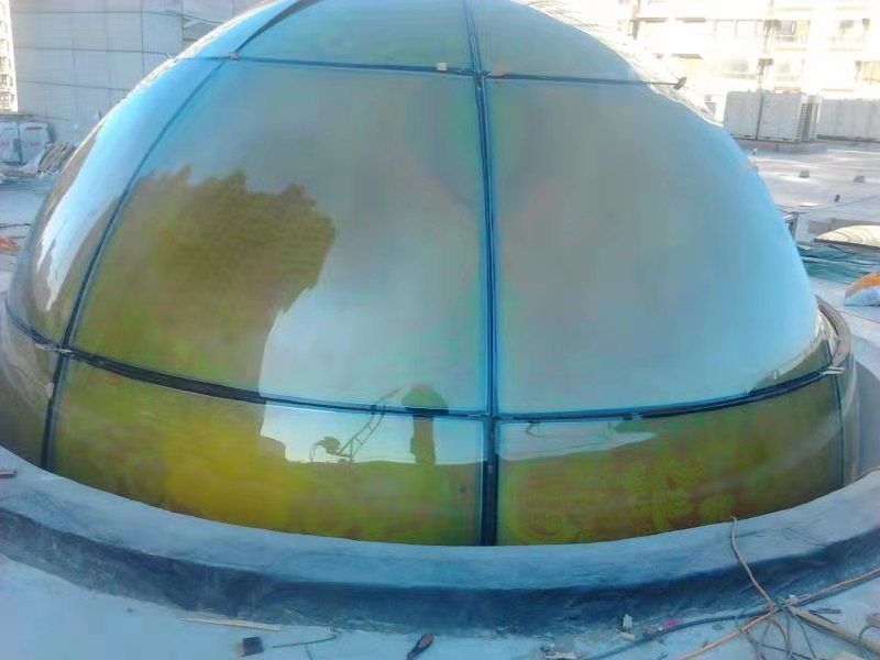乌鲁木齐市穹顶厂家清真寺钟楼白钢铜板玻璃穹顶加工制作安装